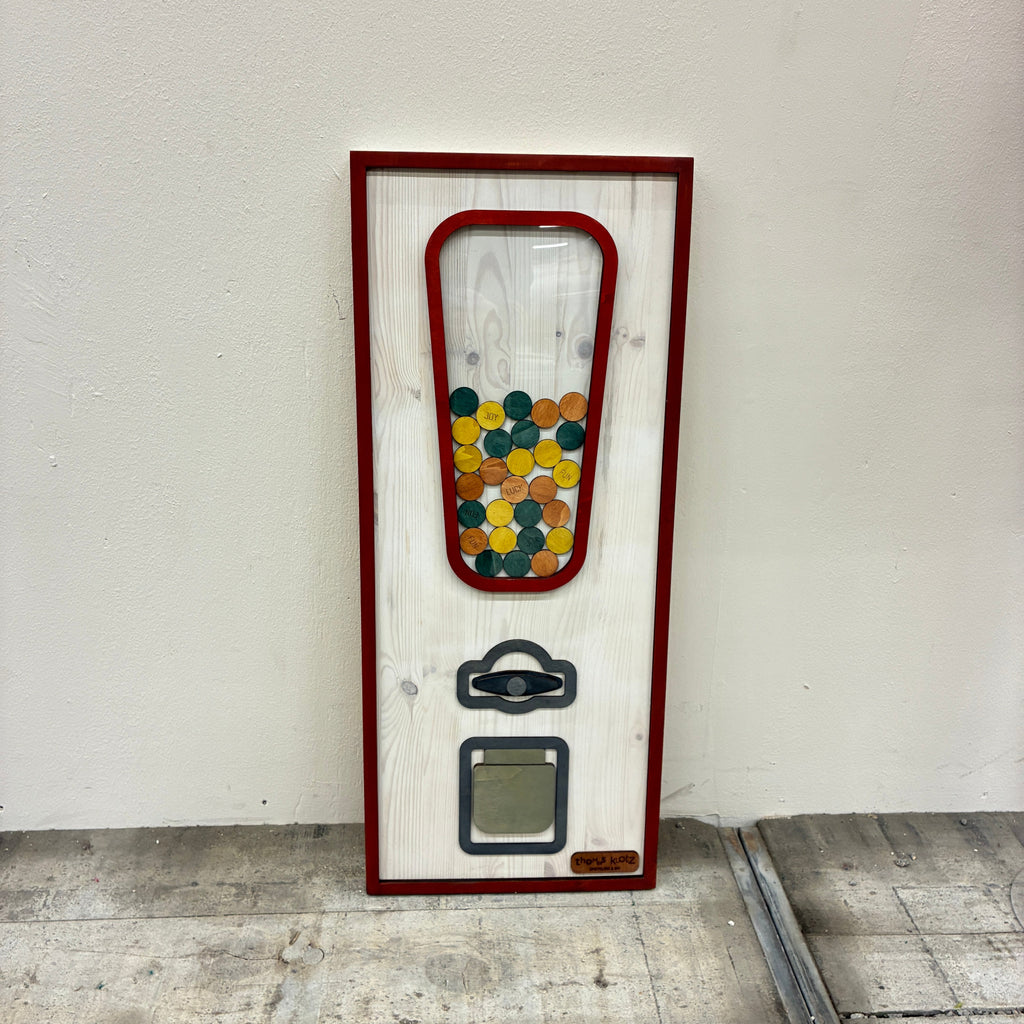 Thomas Klotz Wandbild Kaugummiautomat Holz Wanddeko Upsycling Wandobjekt Unikat - Mein Shop