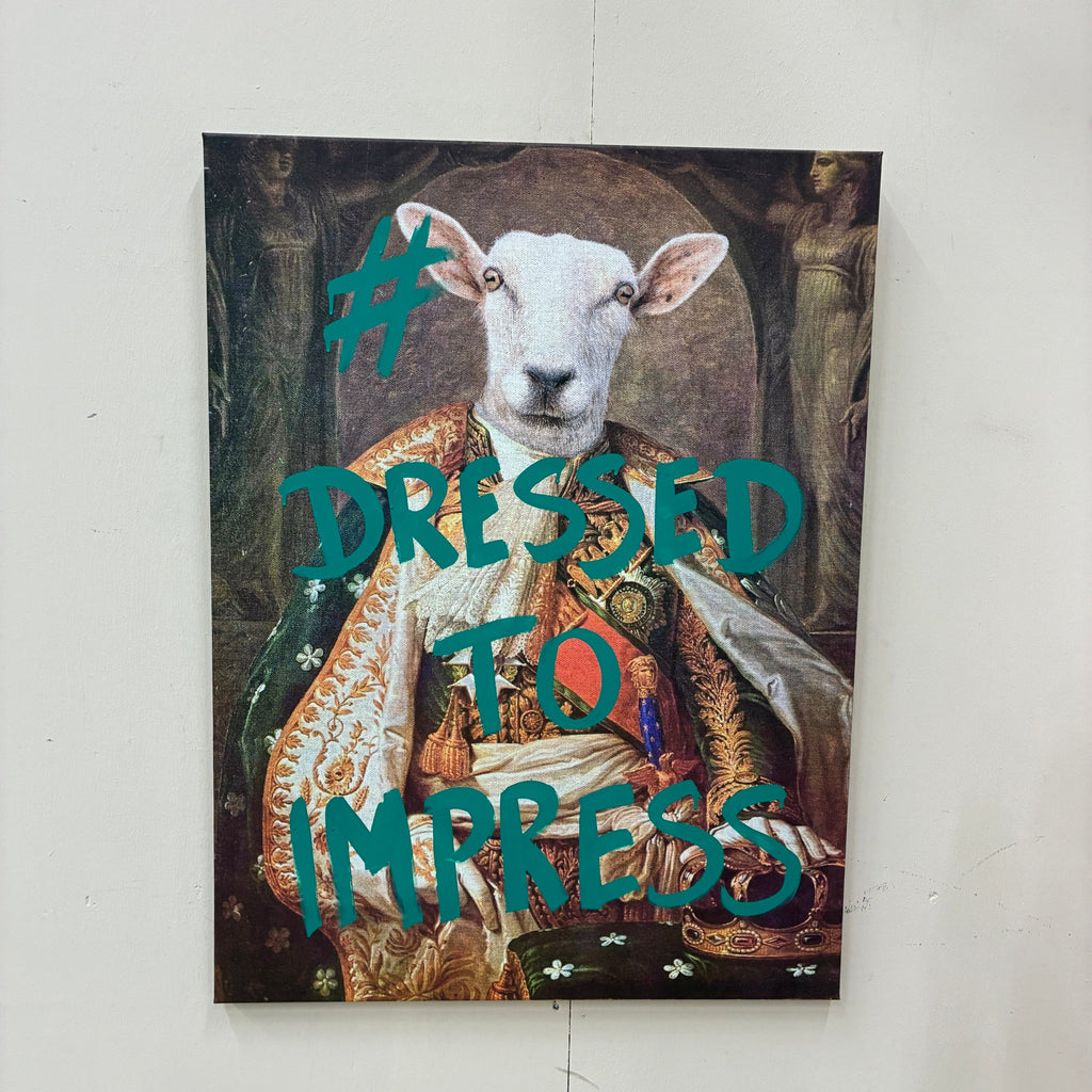 Thomas Klotz "Ziege" Kunstdruck auf Leinwand 100x75 Wandbild Deko - Mein Shop