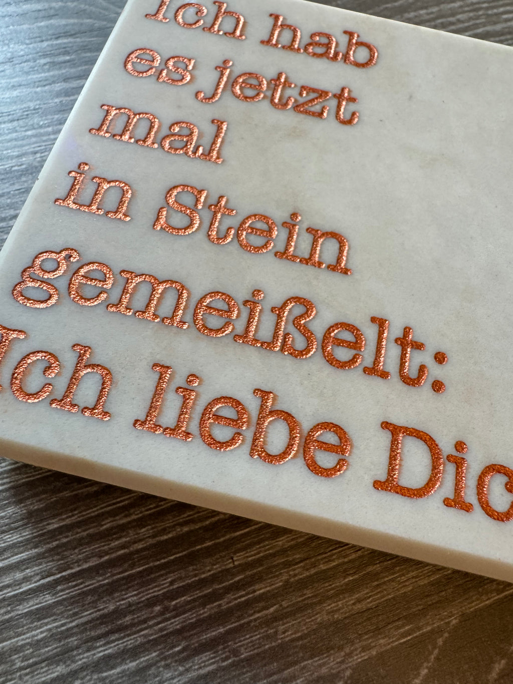 Steinplatte „In Stein gemeißelt“ - Mein Shop