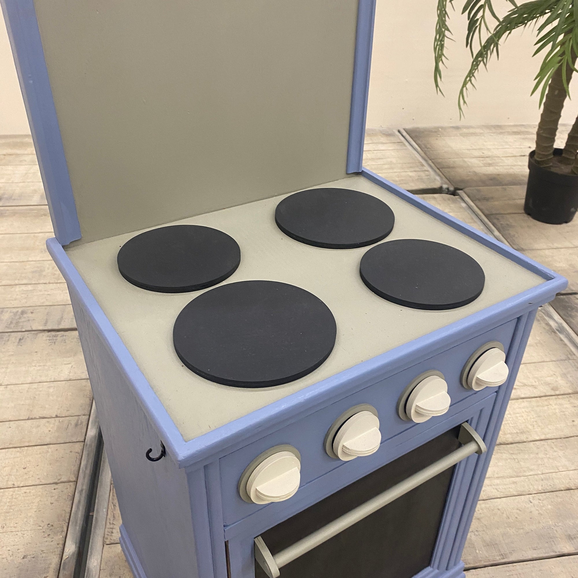 Thomas Klotz Kinderküche Spielküche blau Holz Upcycled - Mein Shop