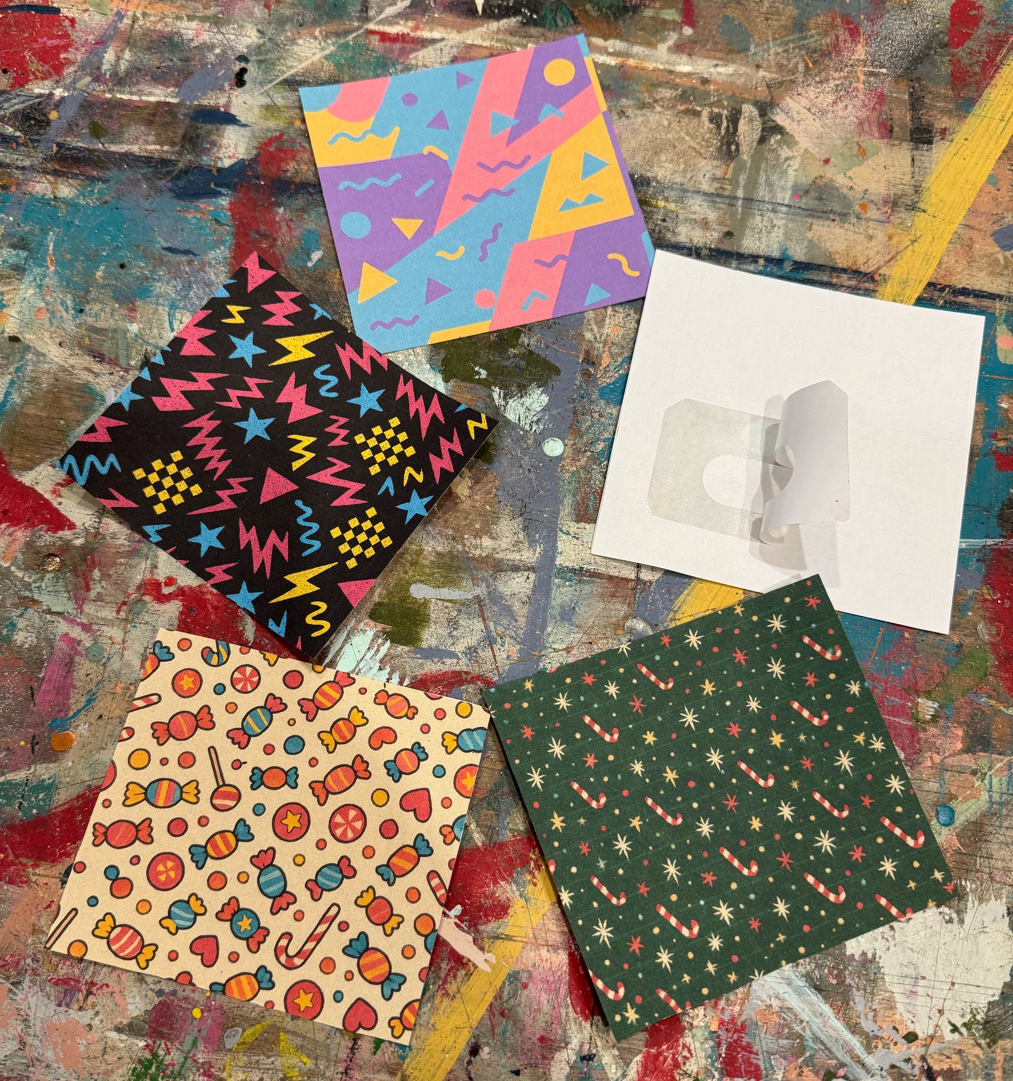 Kasetten-Aufkleber + Draht