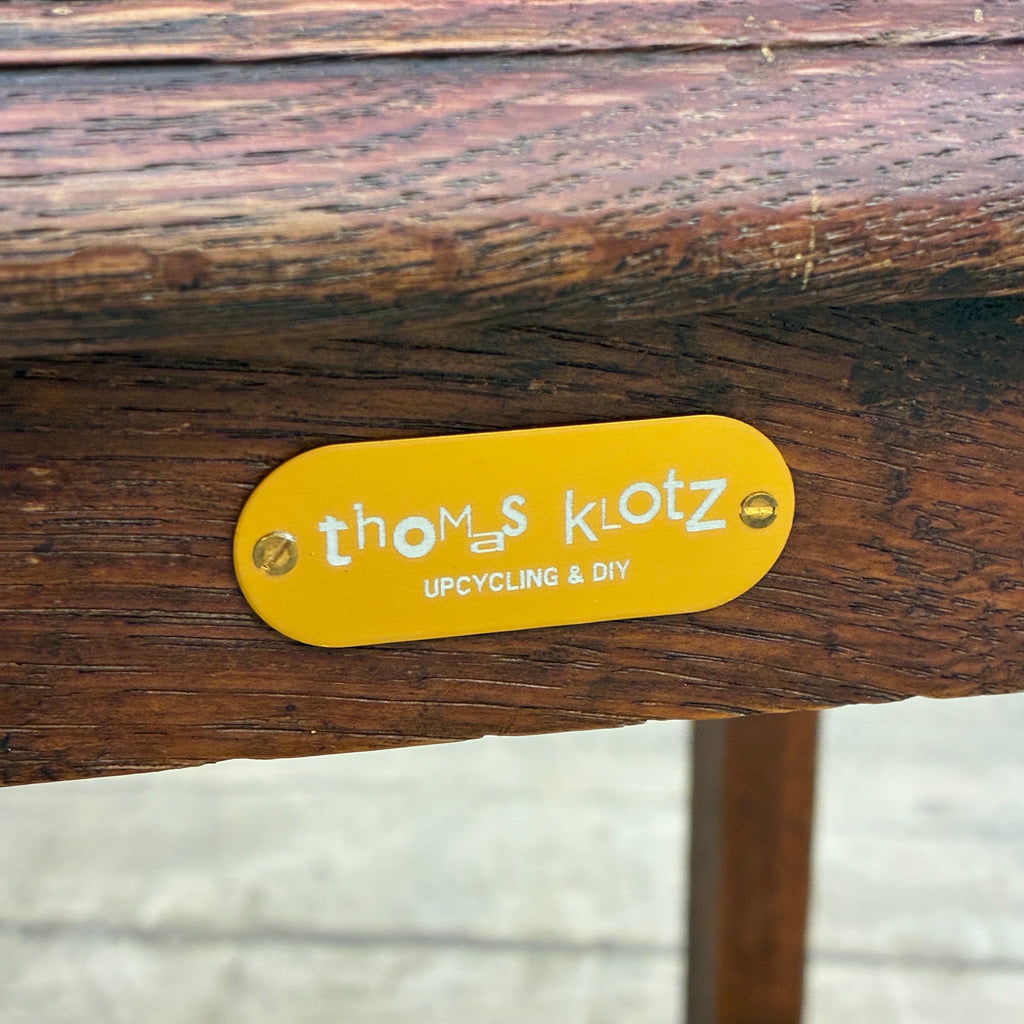 Thomas Klotz Designer Stuhl Upcycling Barstuhl Holz Prägung Unikat - Mein Shop