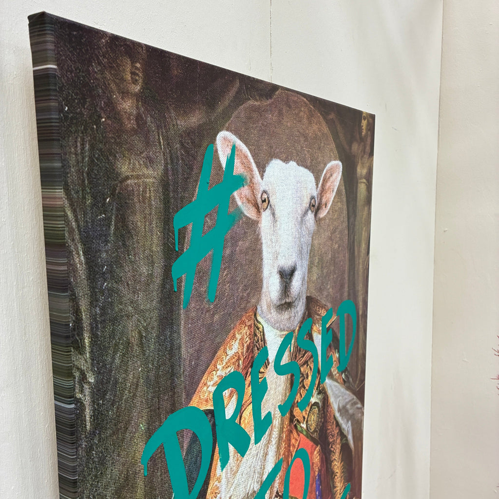 Thomas Klotz "Ziege" Kunstdruck auf Leinwand 100x75 Wandbild Deko - Mein Shop