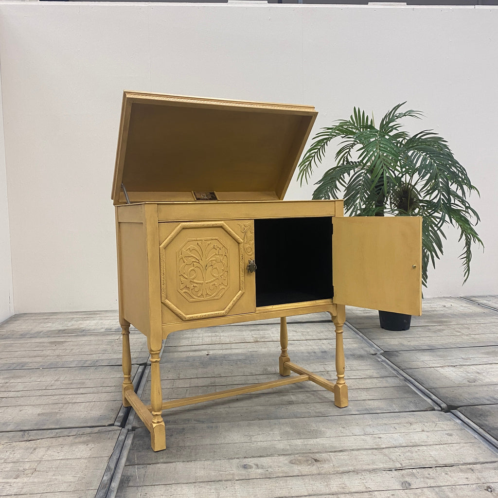 Thomas Klotz Alter Musikschrank „ Golden Palm“ Kommode Upcycled - Mein Shop