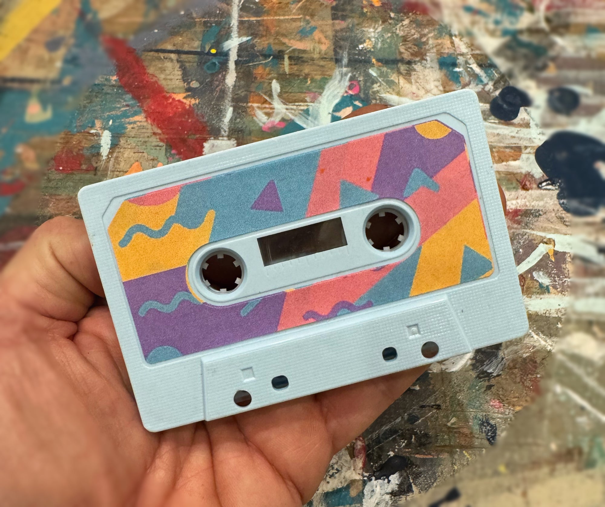 Kasetten-Aufkleber + Draht