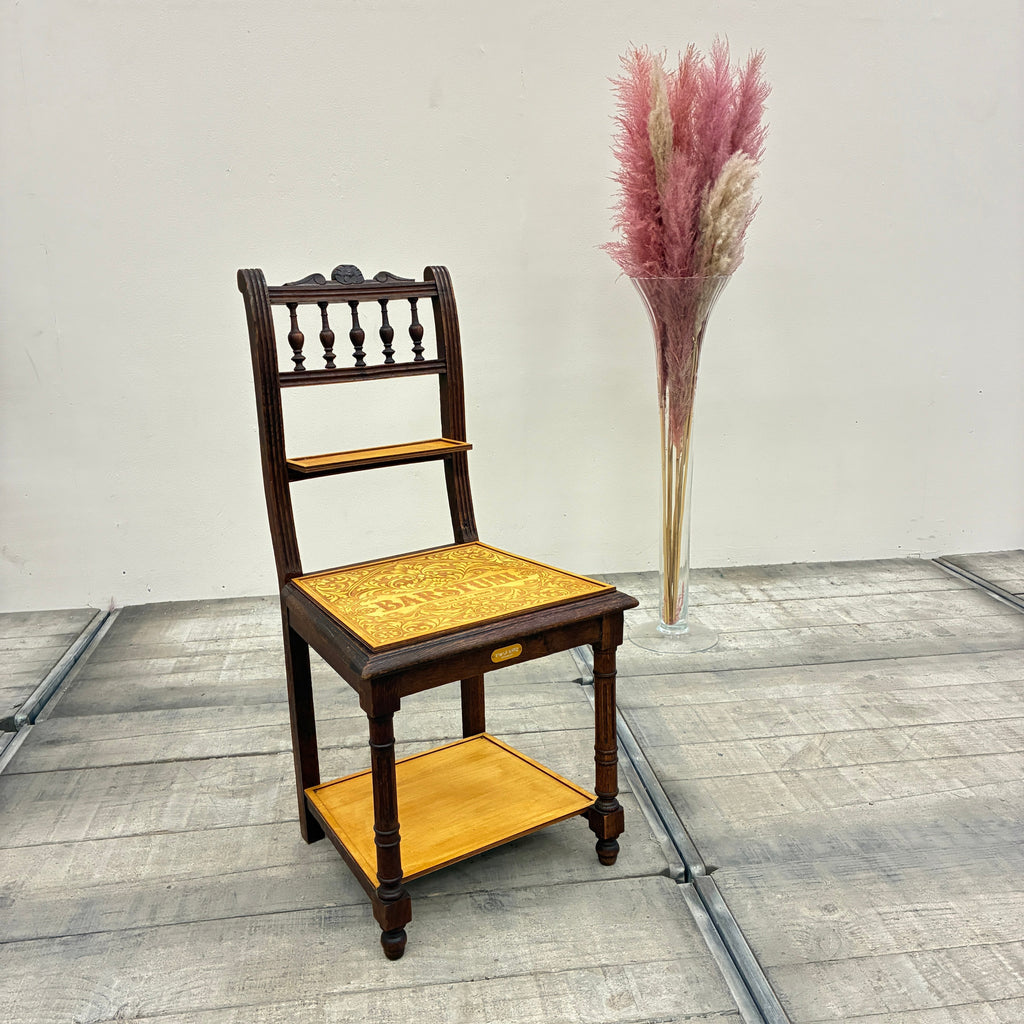 Thomas Klotz Designer Stuhl Upcycling Barstuhl Holz Prägung Unikat - Mein Shop
