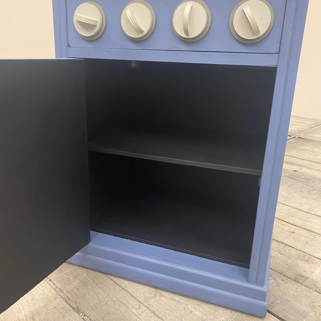Thomas Klotz Kinderküche Spielküche blau Holz Upcycled - Mein Shop