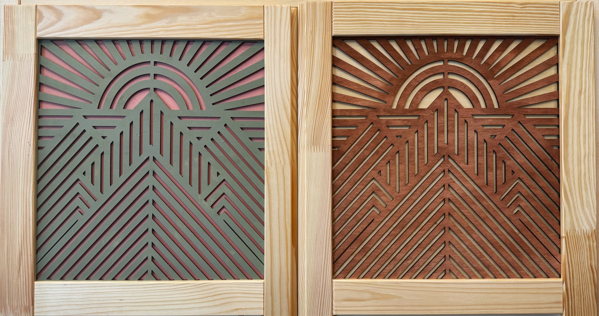 Design-Einsatz „Sunrise“ für IKEA IVAR Türen
