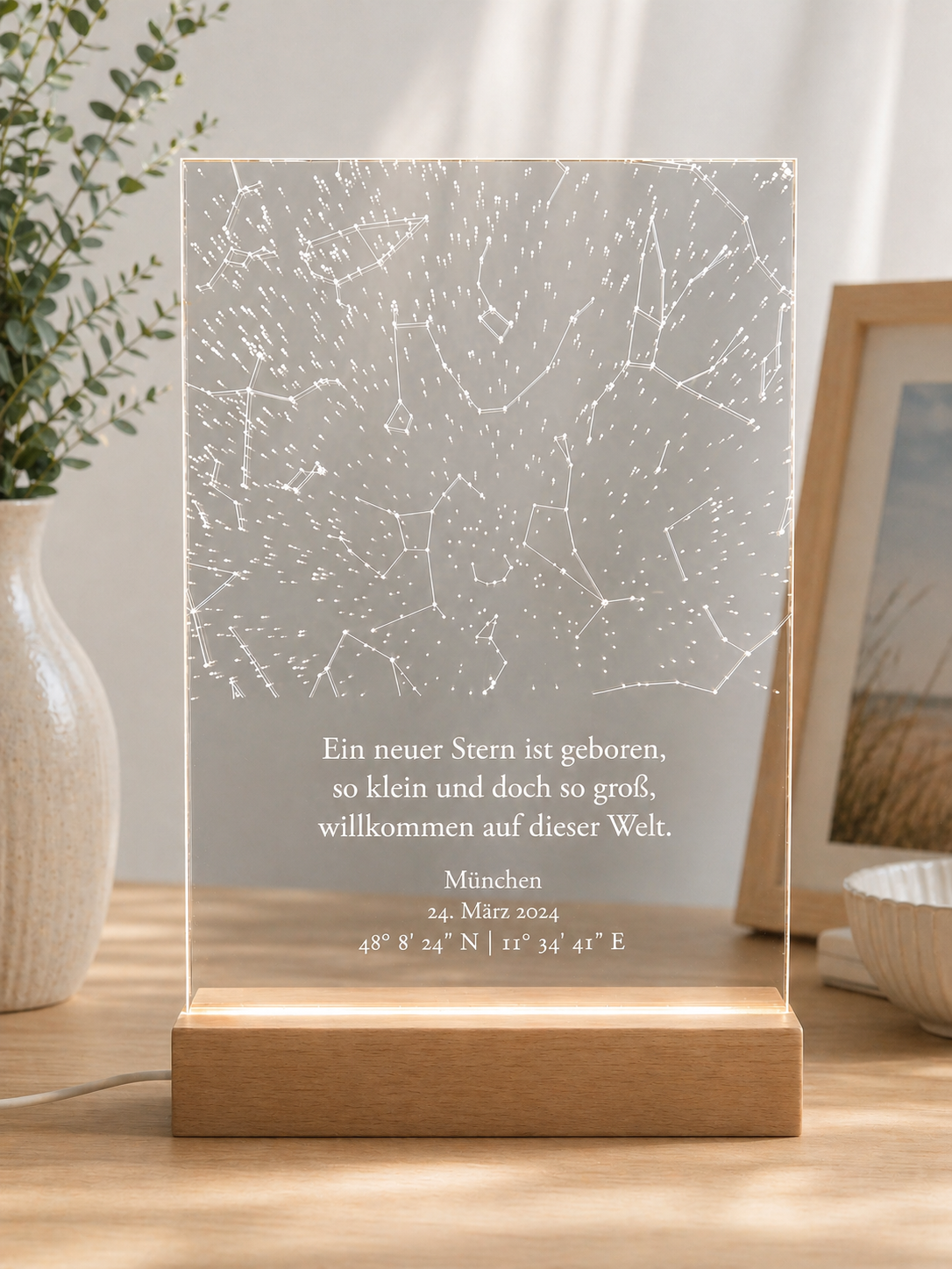 Leuchtobjekt - Personalisierte Sternkarte 💫 - Mein Shop