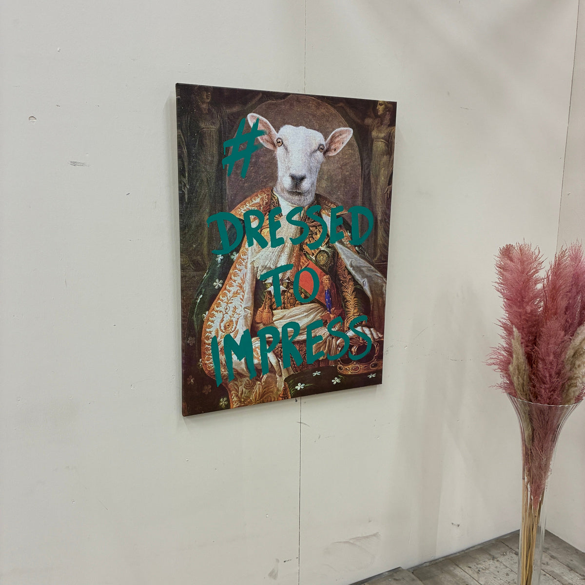 Thomas Klotz "Ziege" Kunstdruck auf Leinwand 100x75 Wandbild Deko - Mein Shop