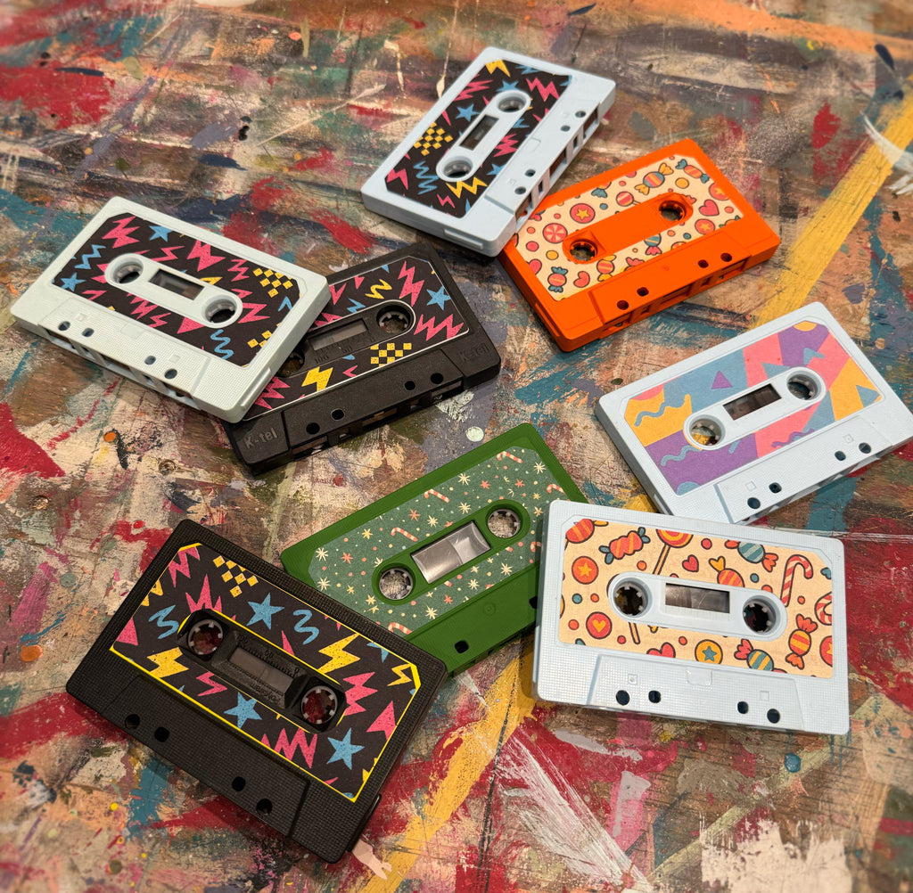 Kasetten-Aufkleber + Draht