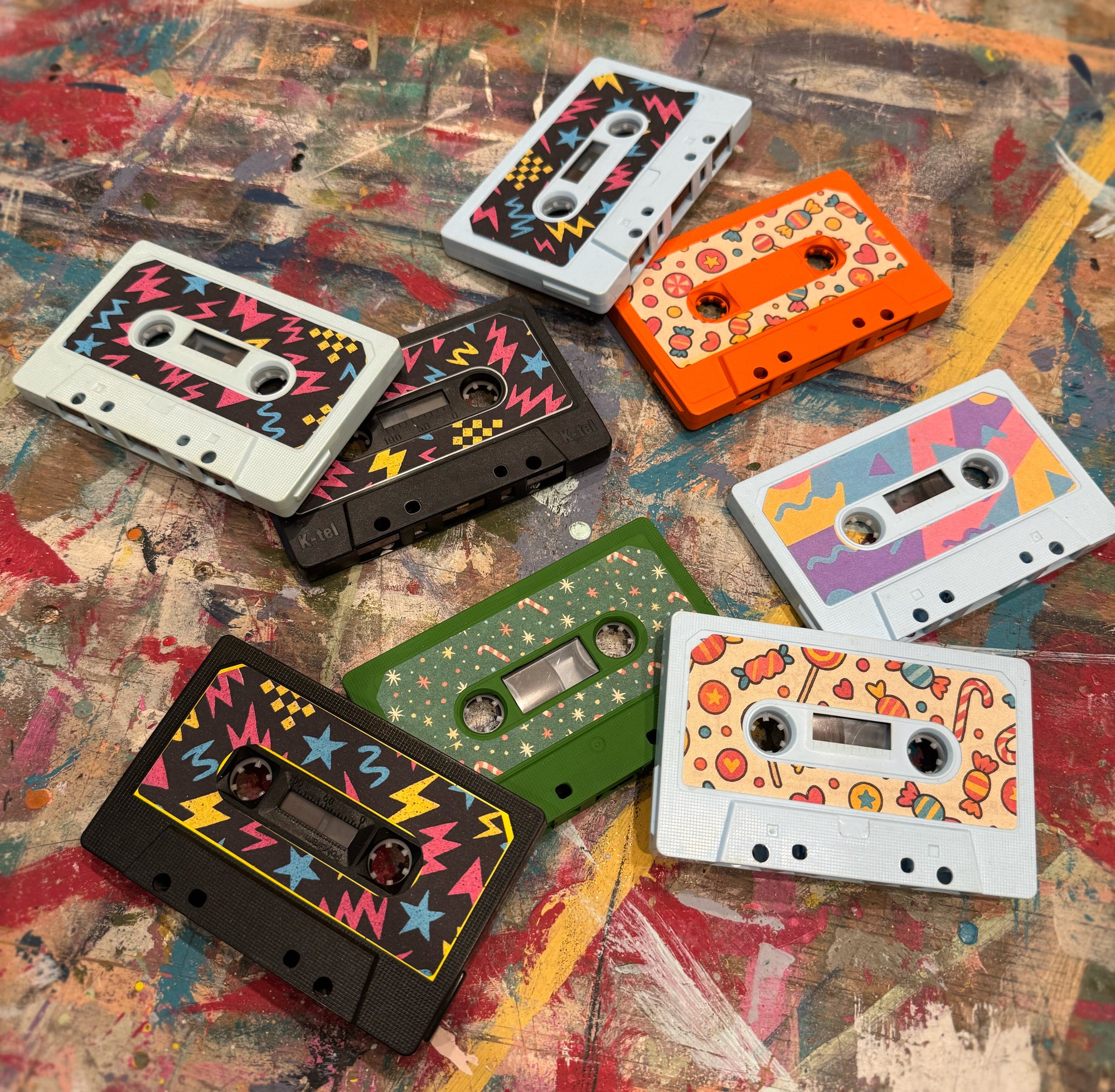 Kasetten-Aufkleber + Draht