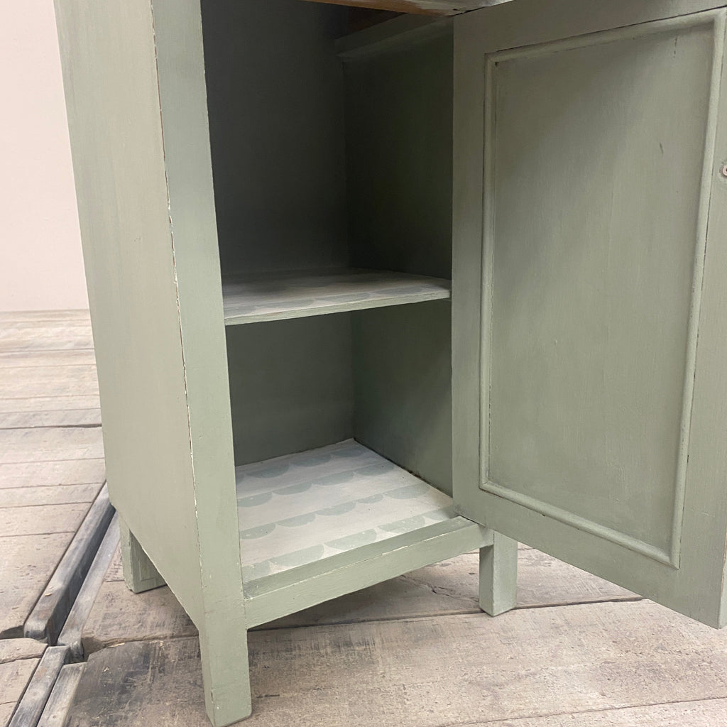 Thomas Klotz Nachtschrank Salbeigrün Holz Schrank Landhaus Stil Kommode - Mein Shop