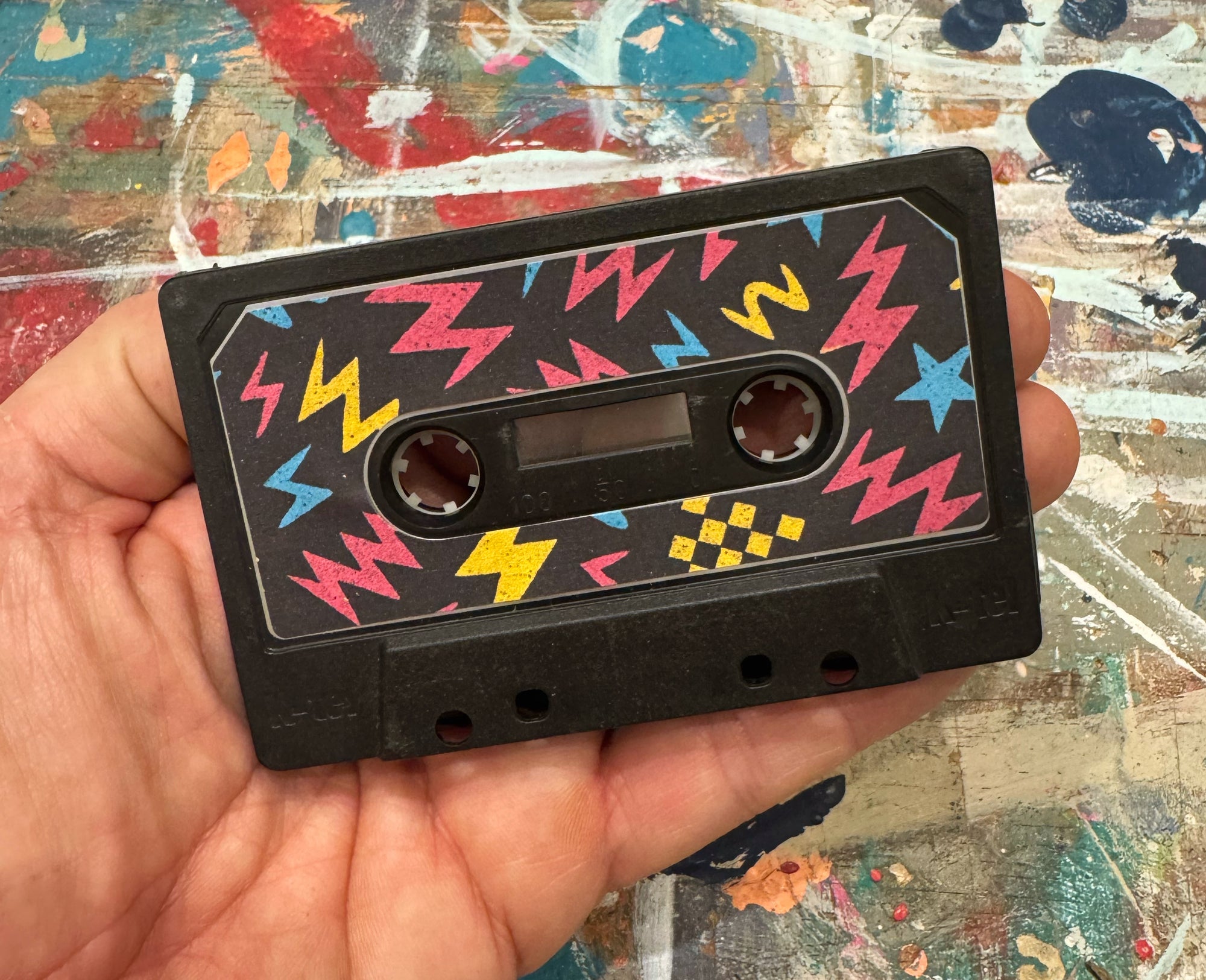 Kasetten-Aufkleber + Draht