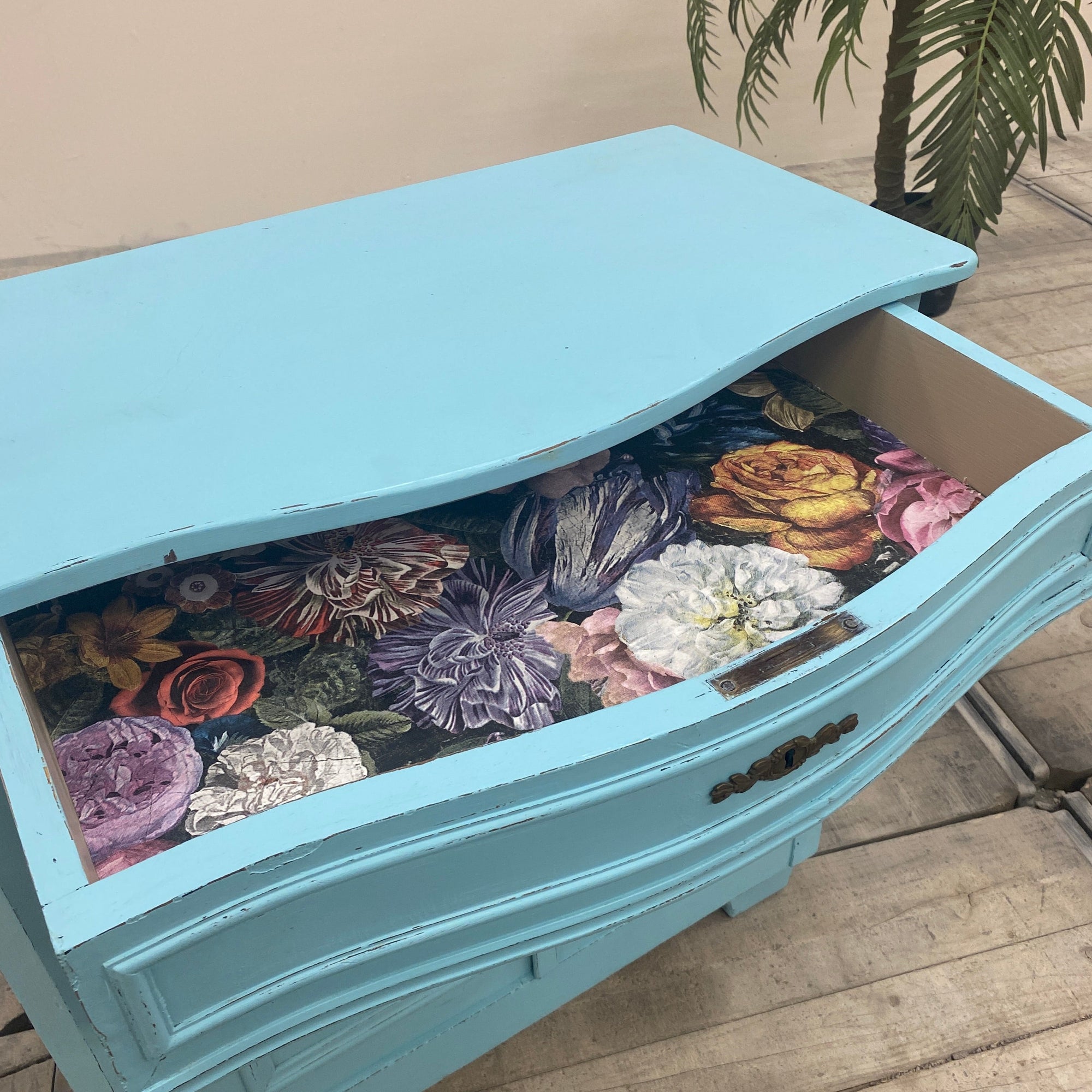 Thomas Klotz Kommode "Shabby Chic" blau Schrank Upcycled - Mein Shop