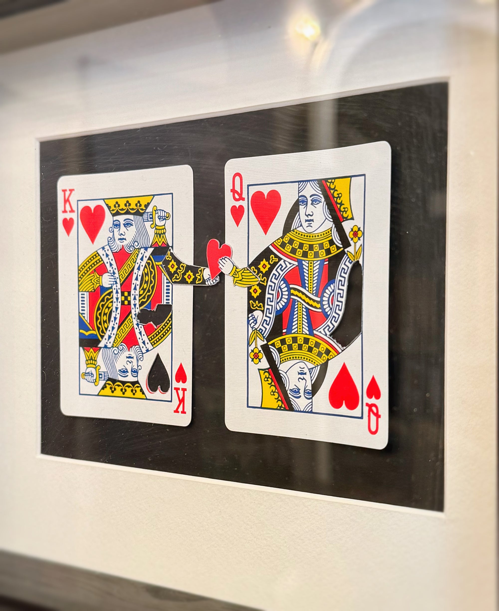 Spielkarten-Kunst "Hand aufs Herz" - Mein Shop