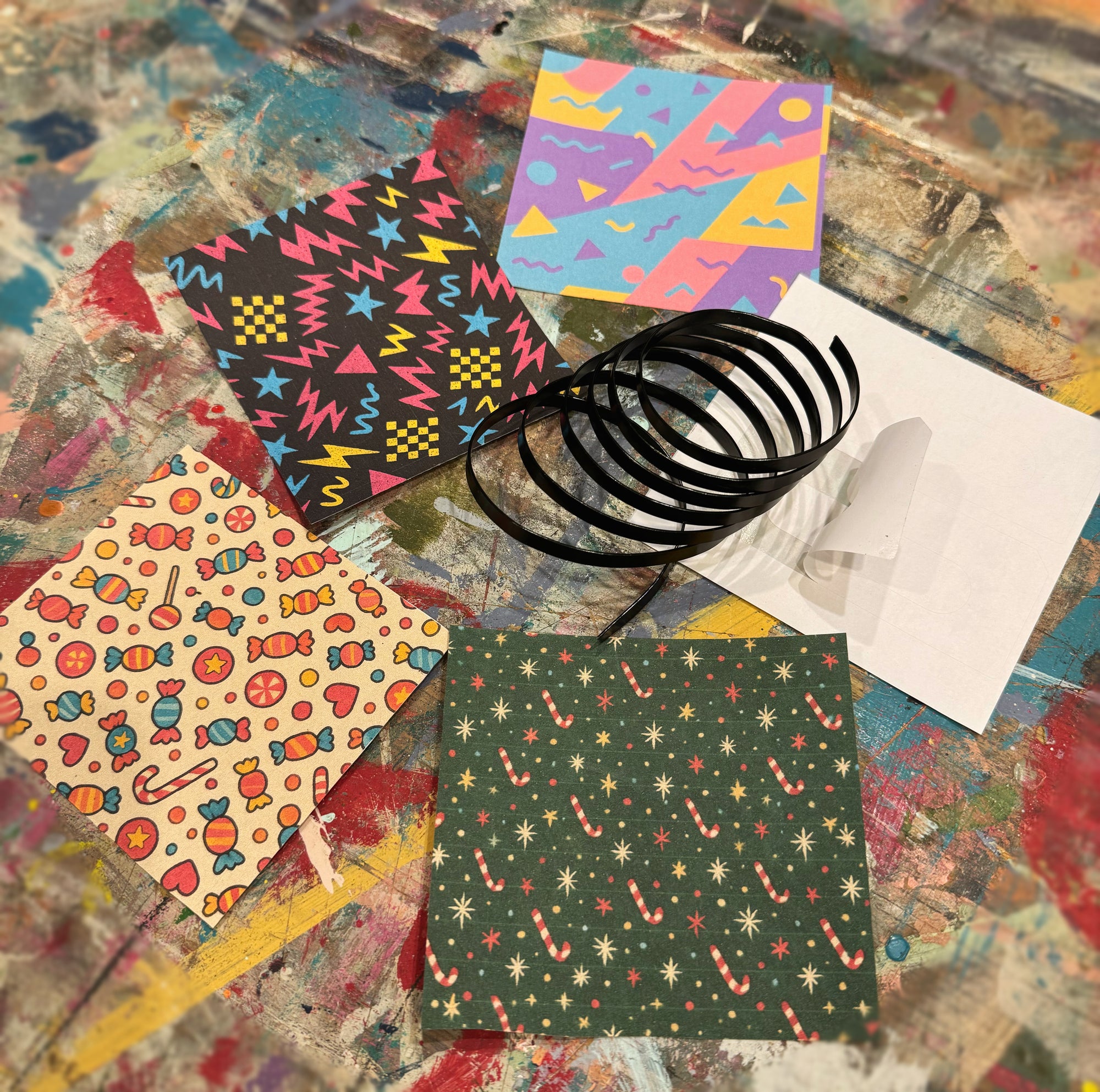 Kasetten-Aufkleber + Draht