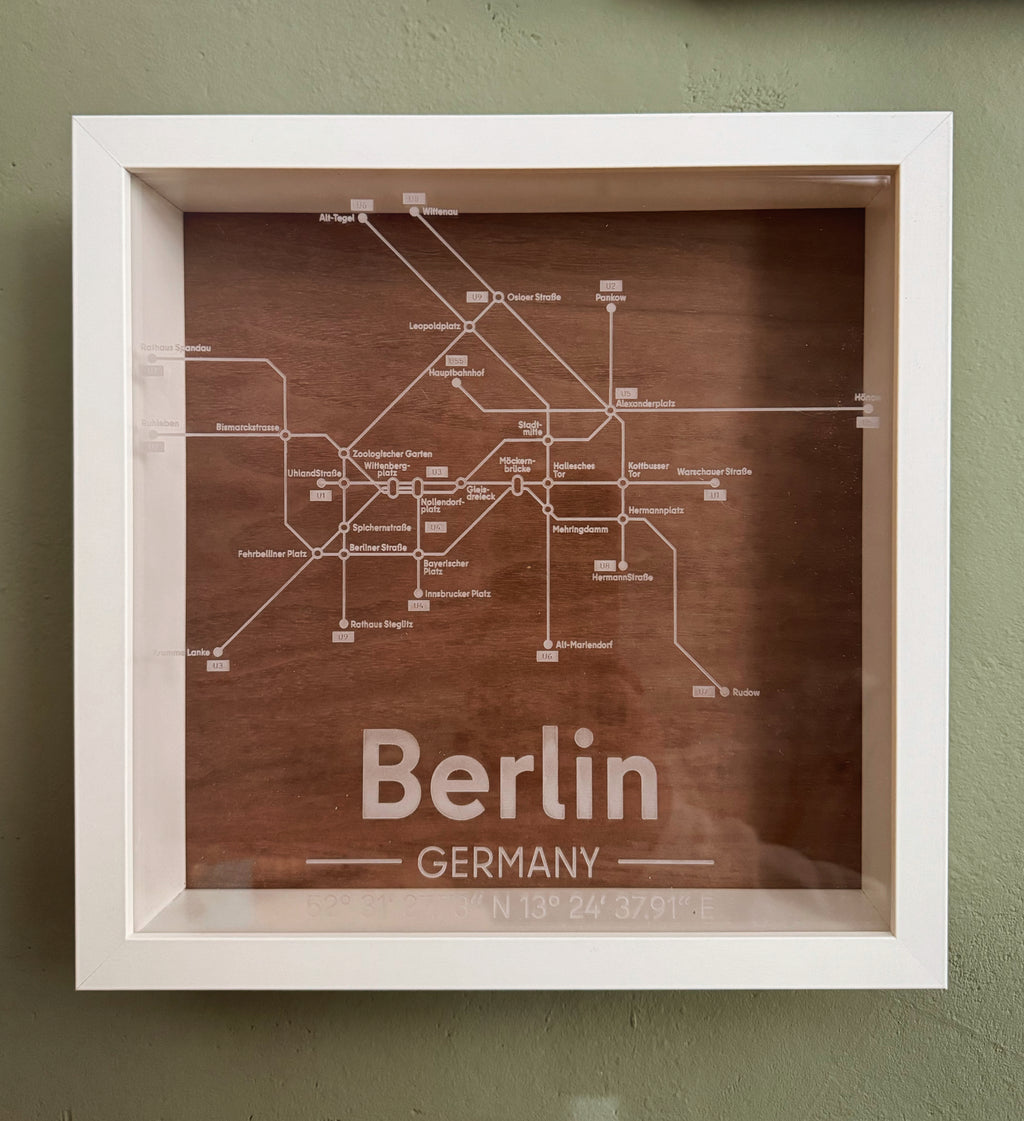 Berliner U-Bahn auf Glas - Mein Shop