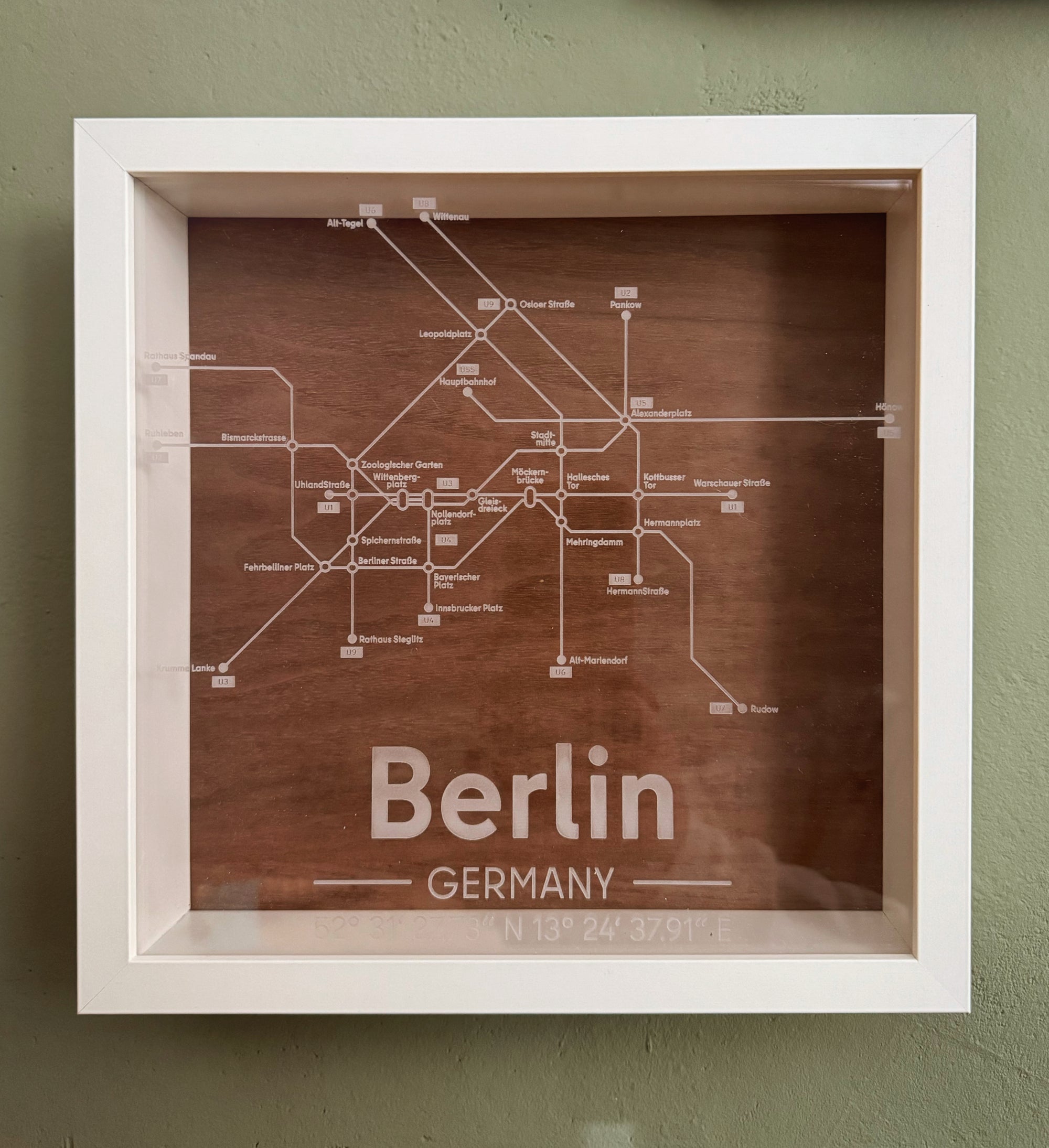 Berliner U-Bahn auf Glas - Mein Shop