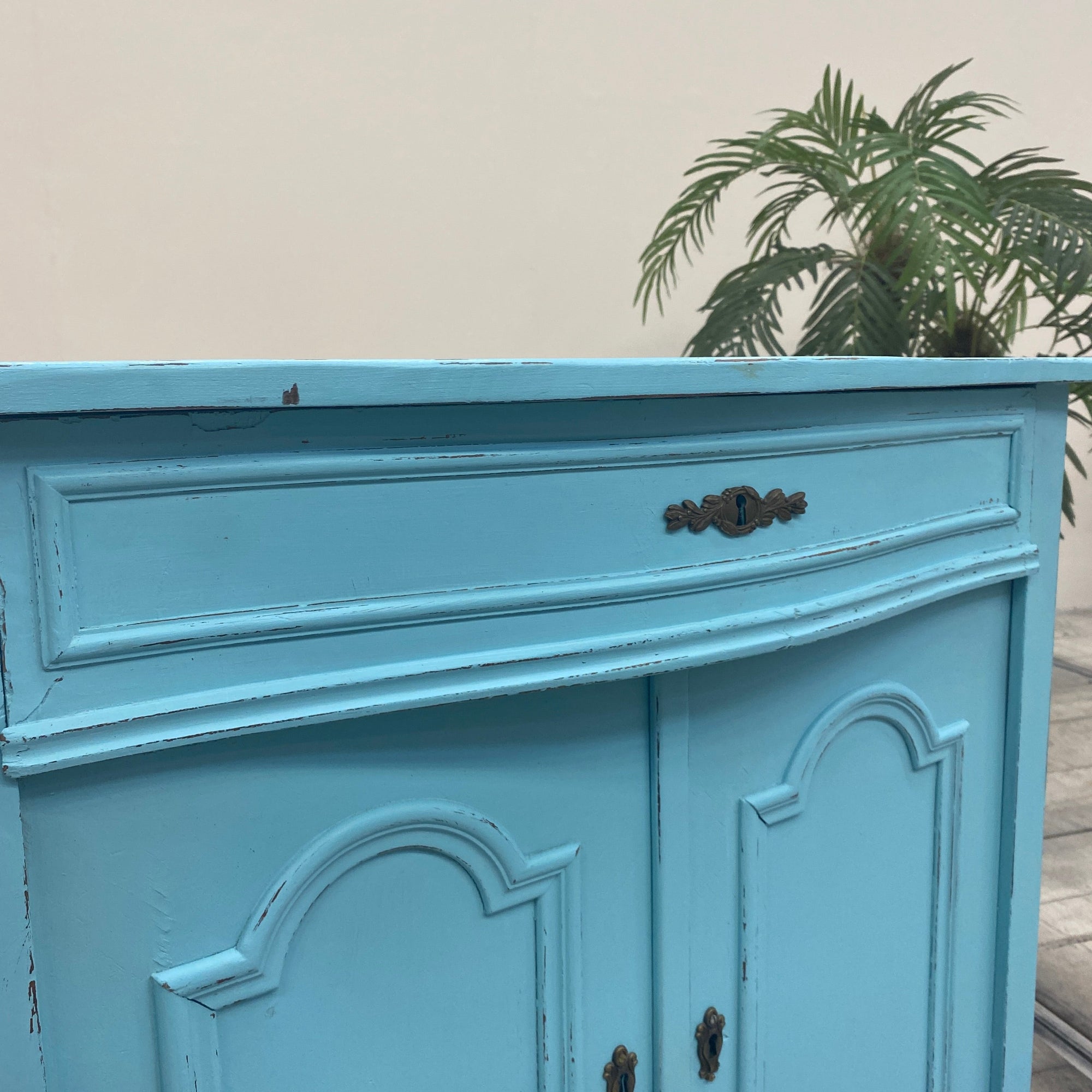 Thomas Klotz Kommode "Shabby Chic" blau Schrank Upcycled - Mein Shop