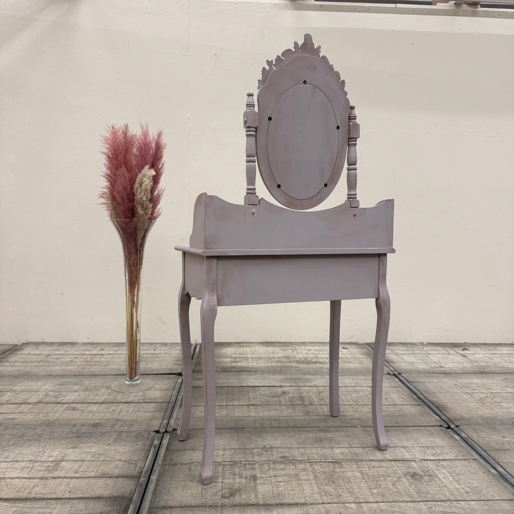 Thomas Klotz Upcycling Schminktisch „Alice im Wunderland“ Zartlila Lavendel Design Unikat - Mein Shop
