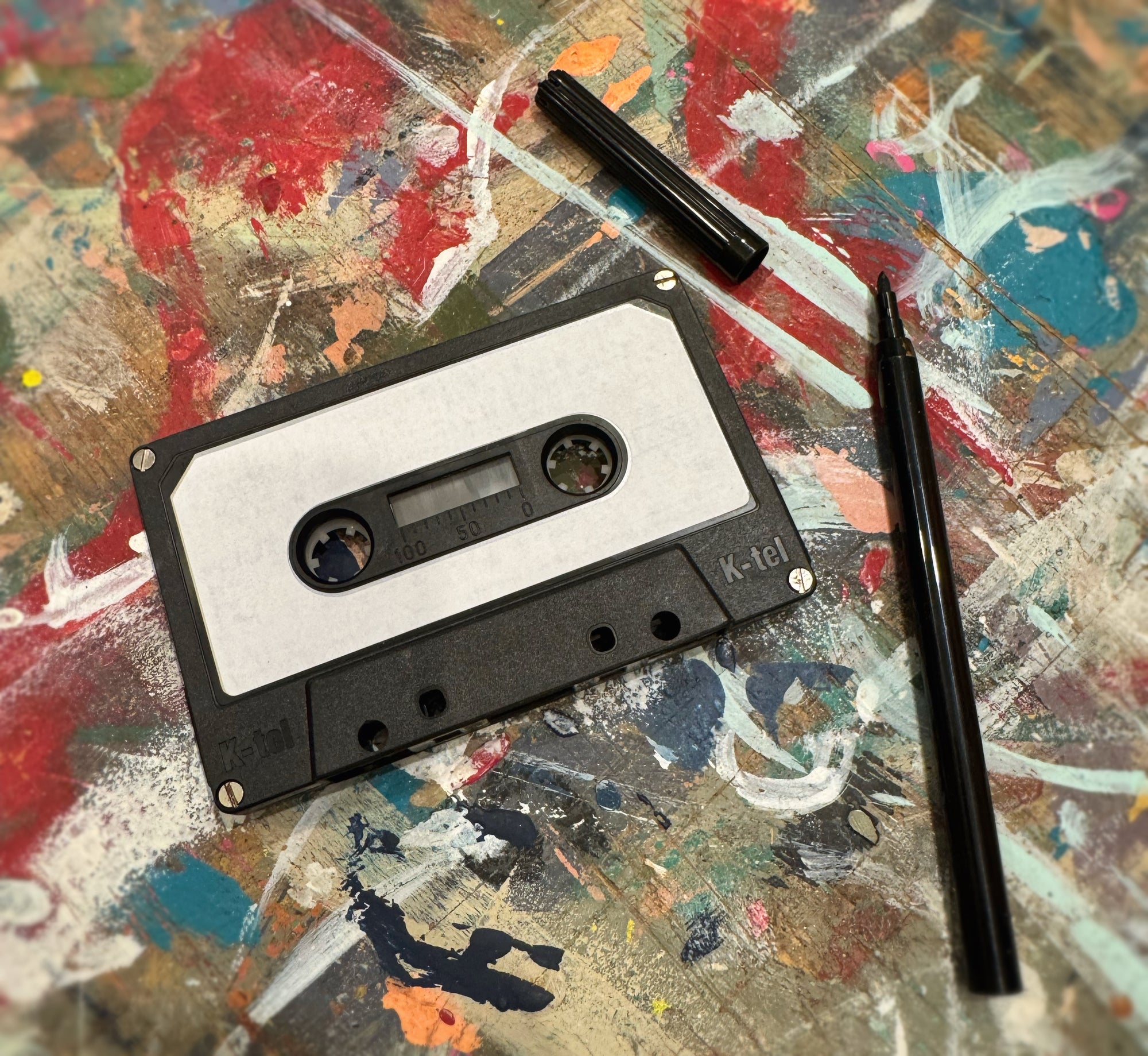 Kasetten-Aufkleber + Draht