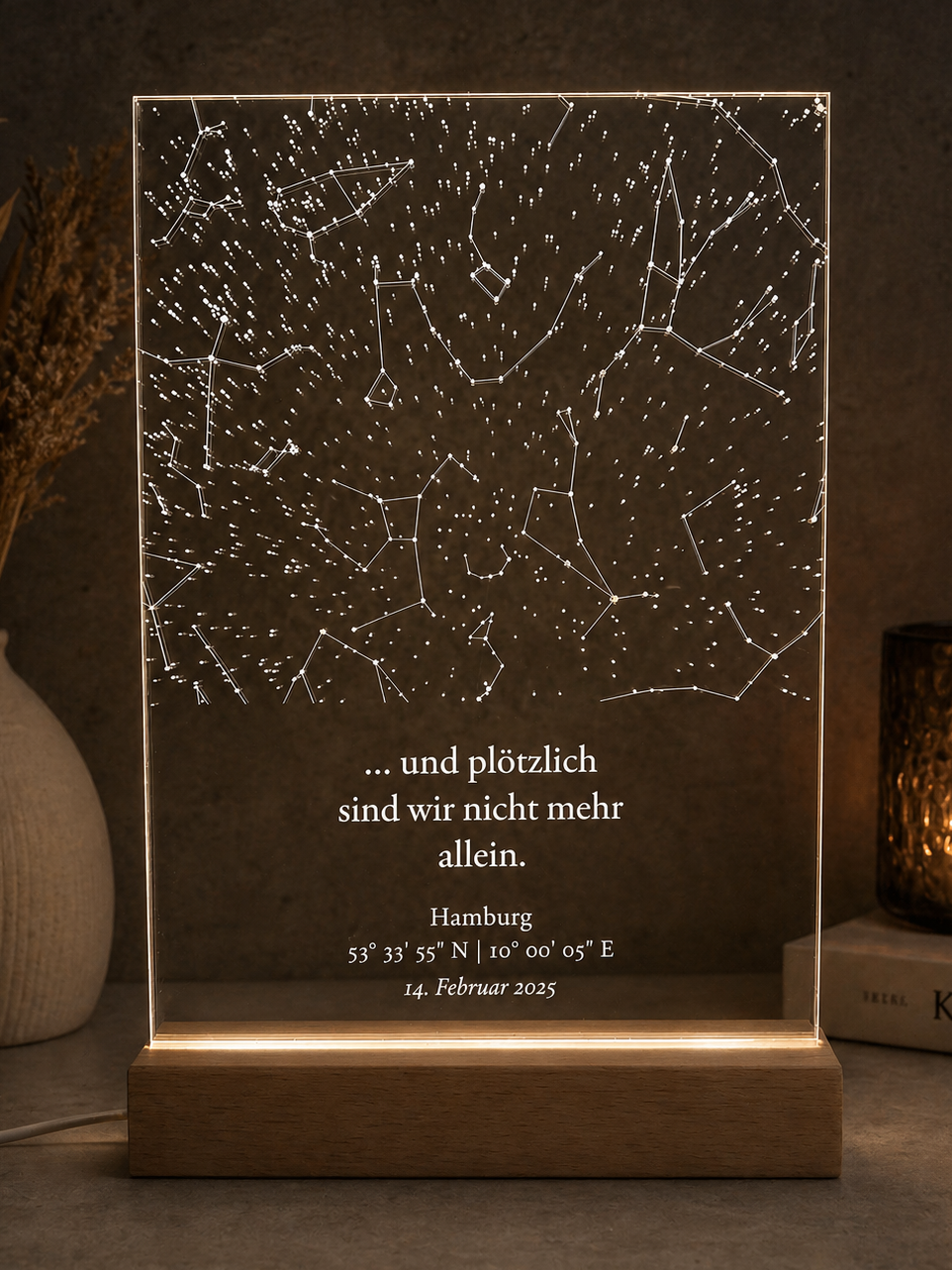 Leuchtobjekt - Personalisierte Sternkarte 💫 - Mein Shop