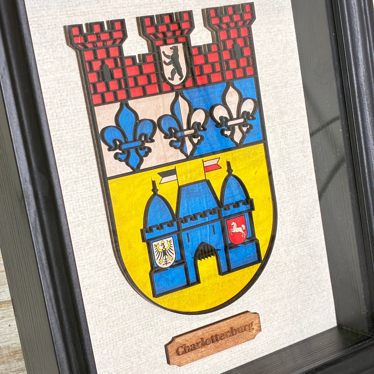 Thomas Klotz Design 3D-Wandbild Wappen Berlin-Charlottenburg Deko - Mein Shop