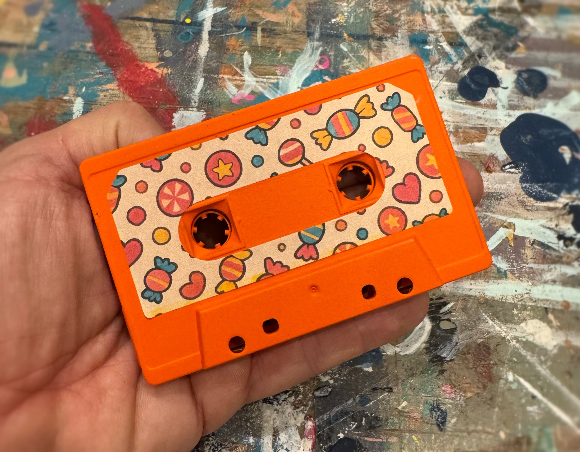 Kasetten-Aufkleber + Draht