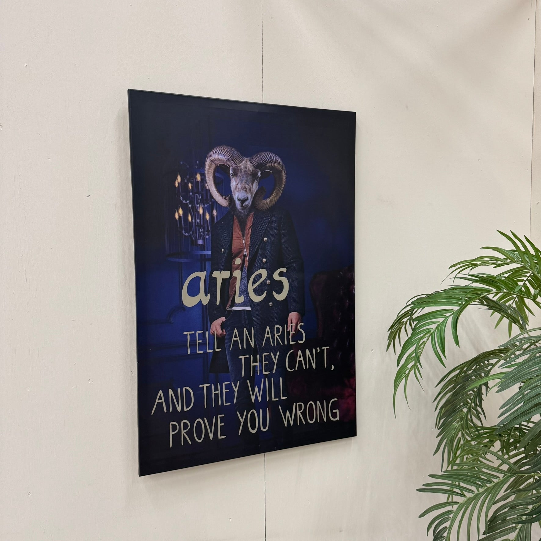 Thomas Klotz "Widder" Kunstdruck auf Leinwand 120x80 Wandbild Deko - Mein Shop