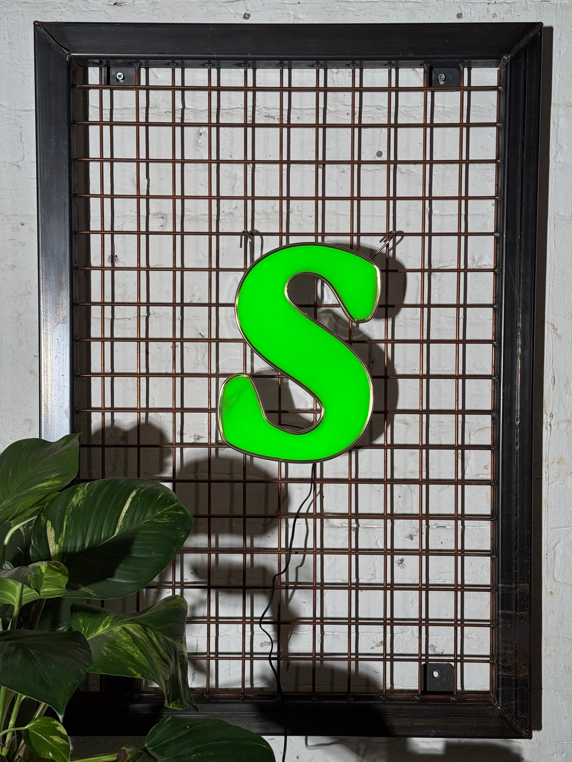 Vintage Leuchtbuchstabe S – Original aus alter Leuchtreklame - Mein Shop