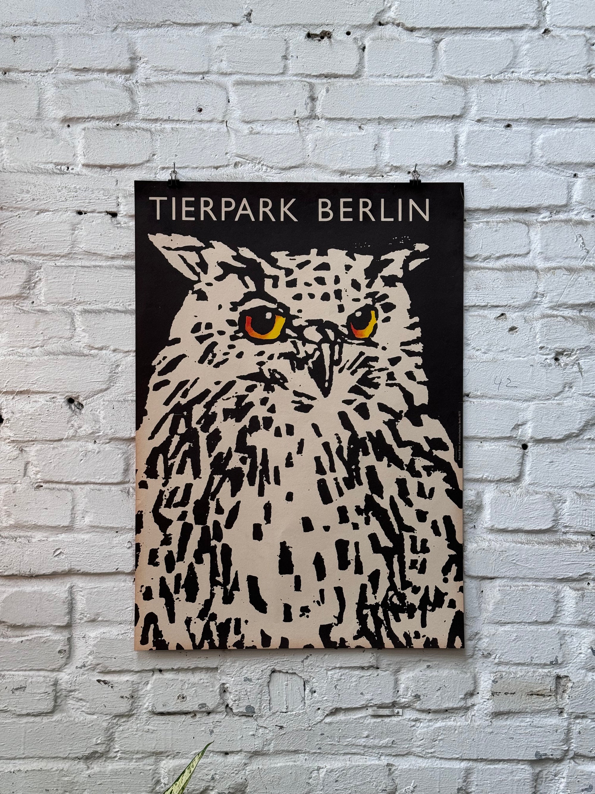 Tierpark Poster Eule | 1977 | Original Berlin - Mein Shop