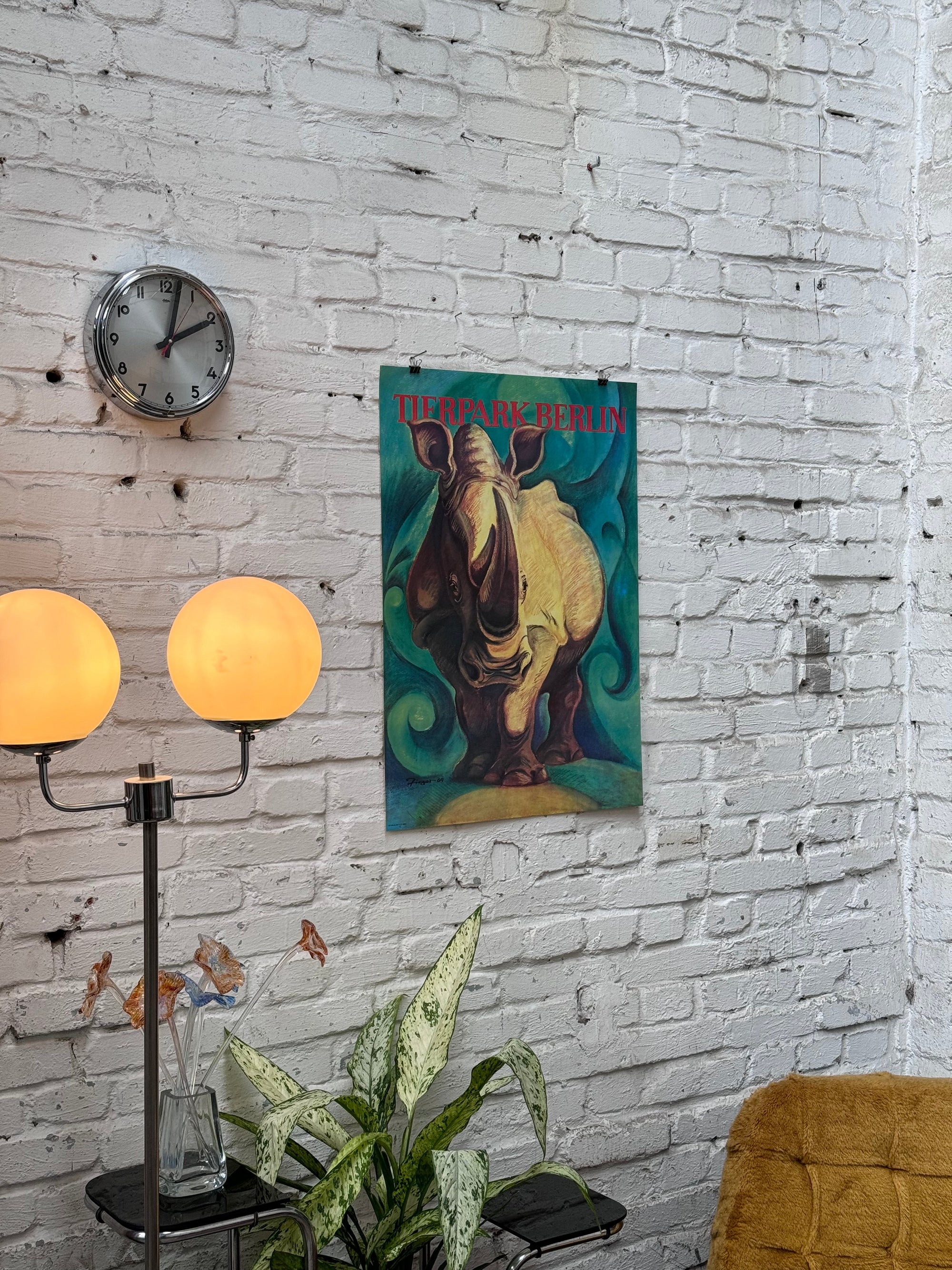 Tierpark Poster Rhino | 1969 | Original Berlin - Mein Shop