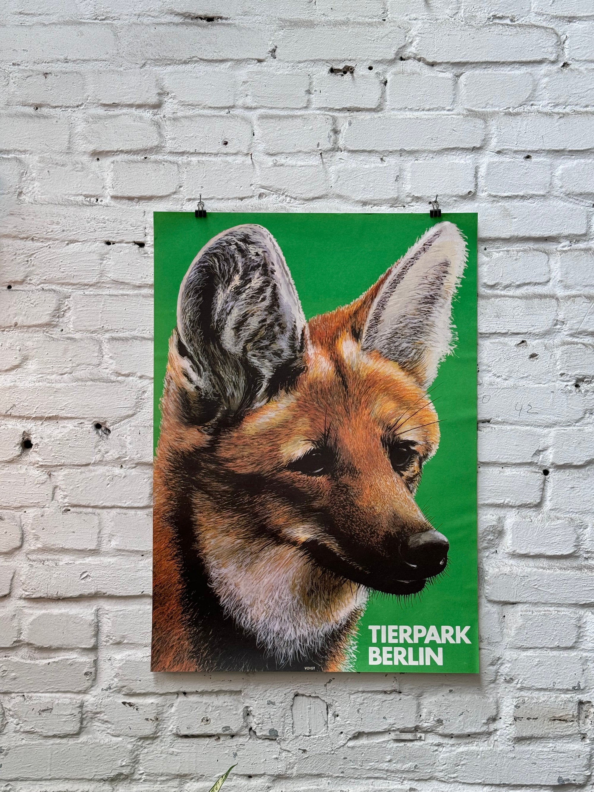 Tierpark Poster Mähnenwolf | 1986 | Original Berlin - Mein Shop