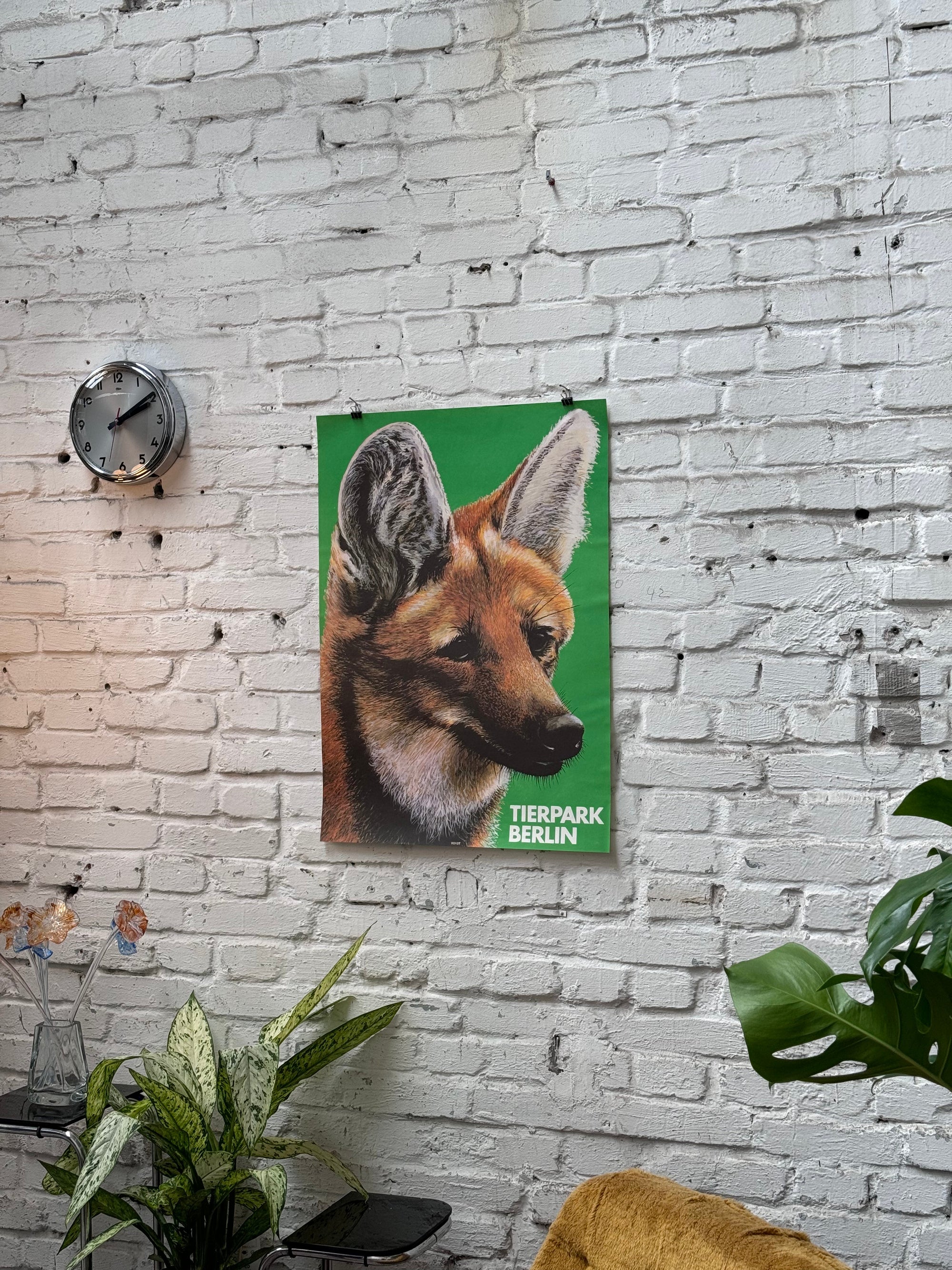 Tierpark Poster Mähnenwolf | 1986 | Original Berlin - Mein Shop