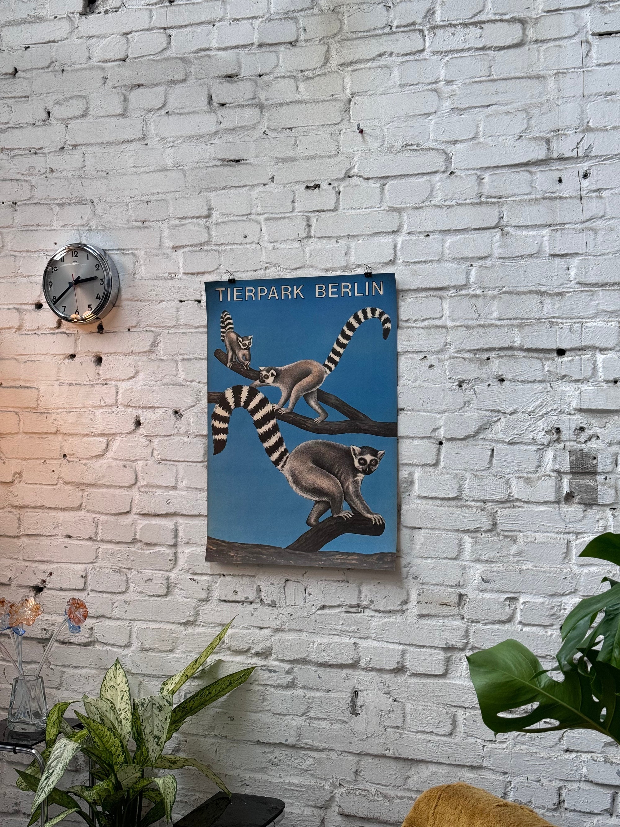 Tierpark Poster Lemuren | 1986 | Original Berlin - Mein Shop