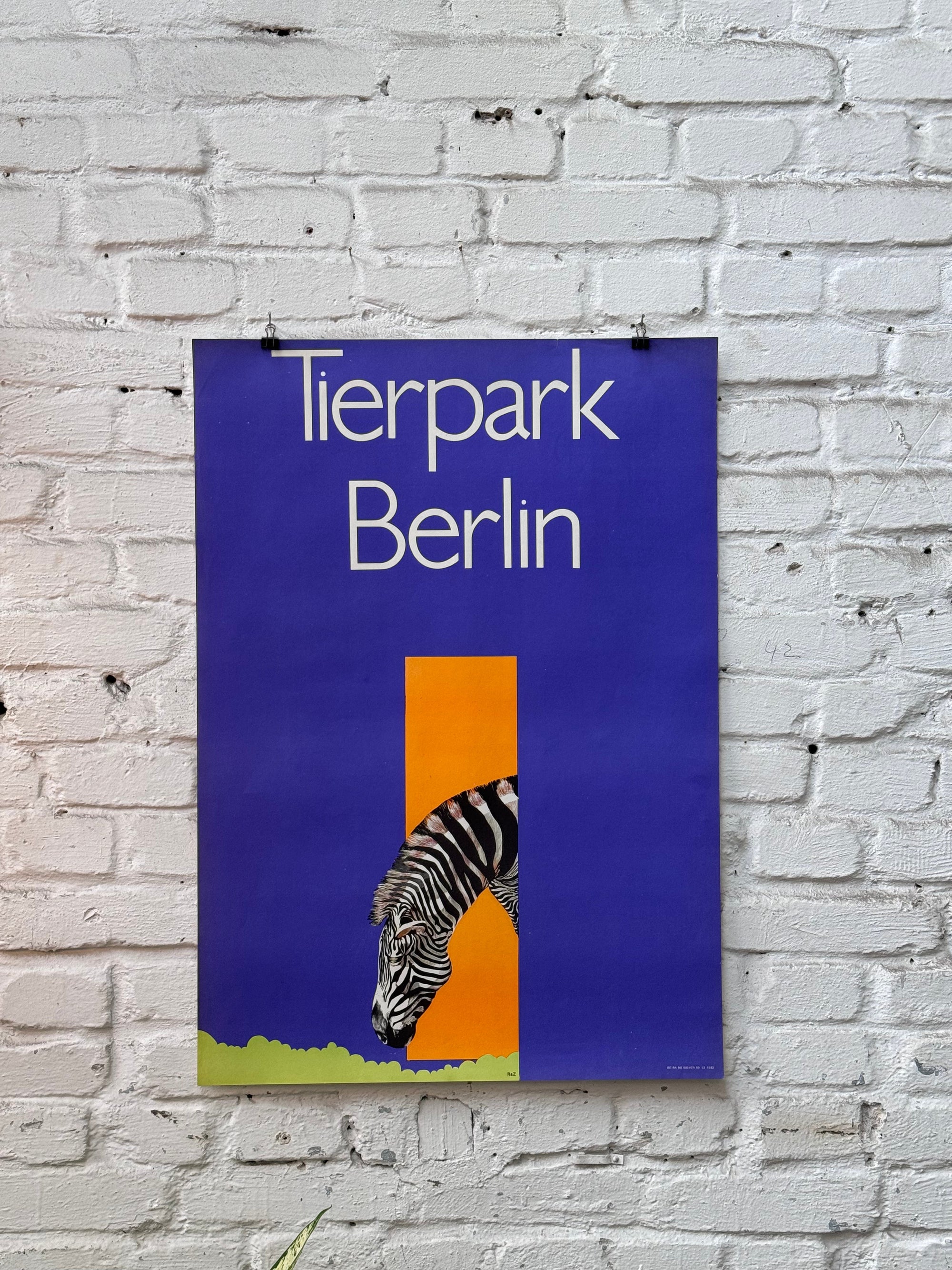 Tierpark Poster Zebra | 1961 | Original Berlin - Mein Shop