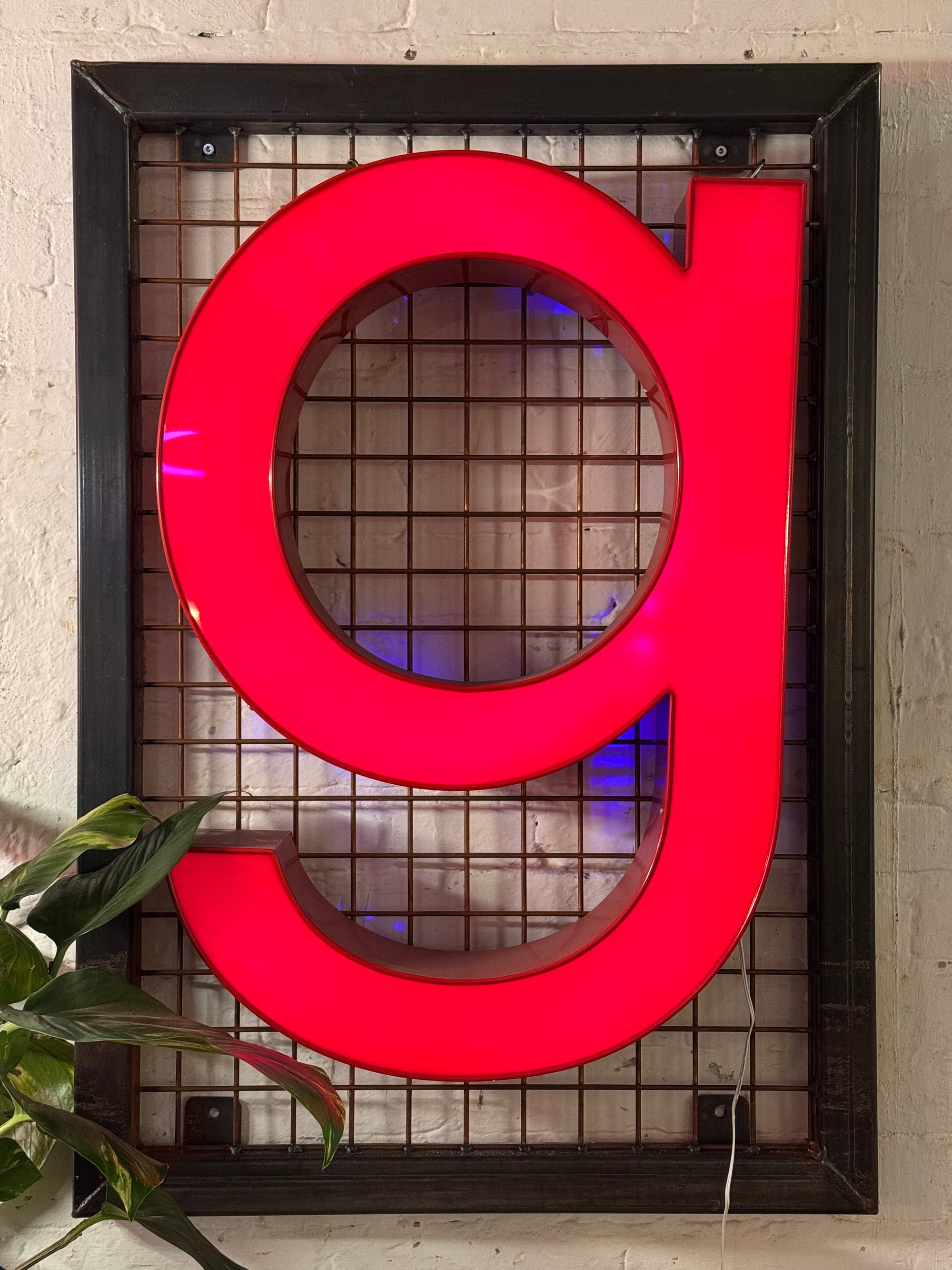 Vintage Leuchtbuchstabe G – Original aus alter Leuchtreklame - Mein Shop