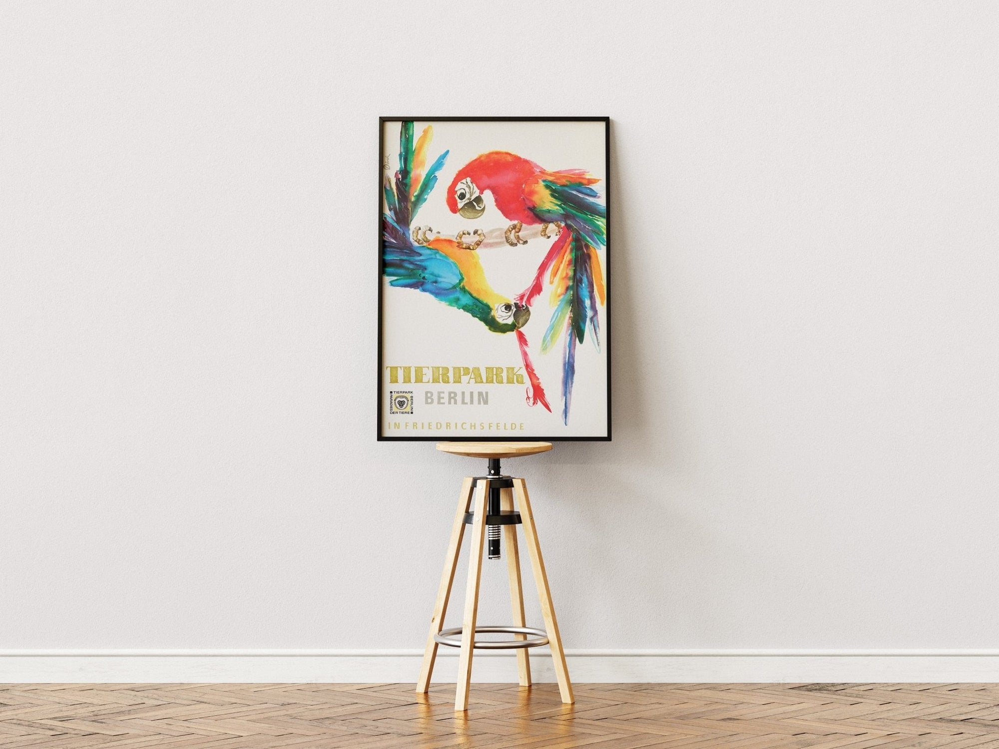 Tierpark Poster Papagei | 1956 | Original Berlin - Mein Shop