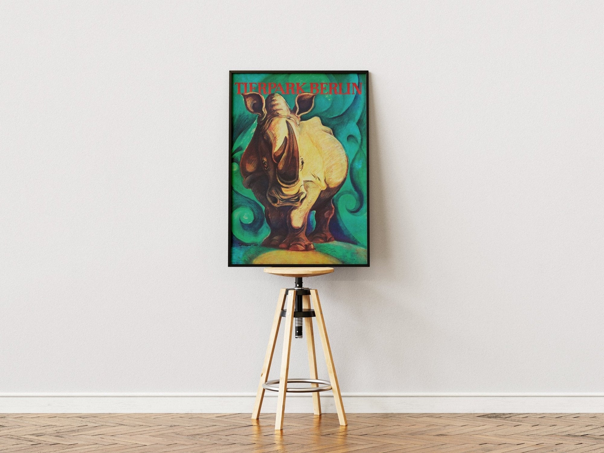 Tierpark Poster Rhino | 1969 | Original Berlin - Mein Shop