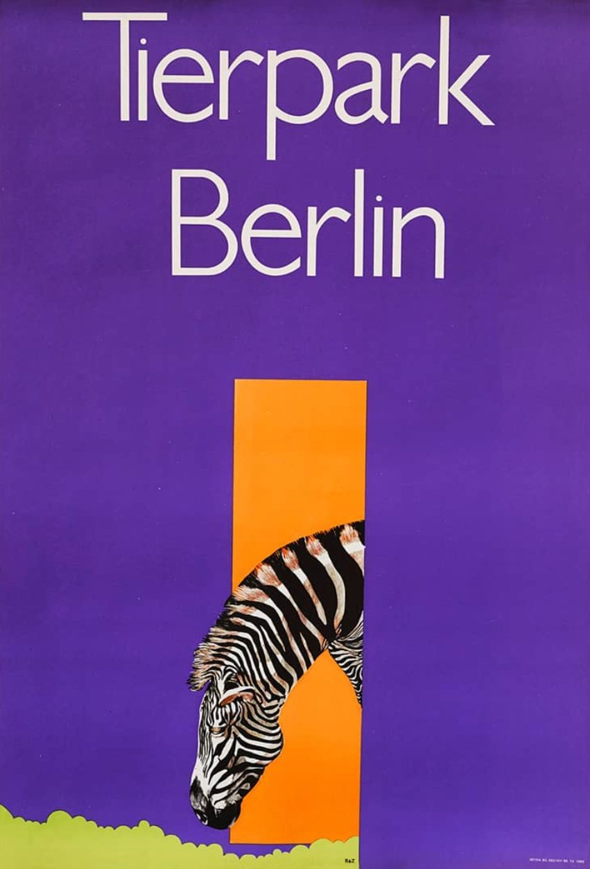 Tierpark Poster Zebra | 1961 | Original Berlin - Mein Shop